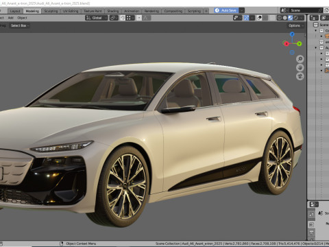 Audi A6 Avant e-tron 2025 3D 模型