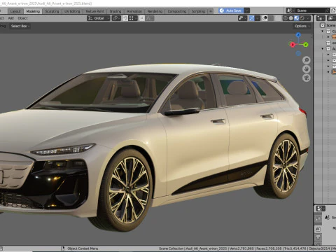 Audi A6 Avant e-tron 2025 Modello 3D