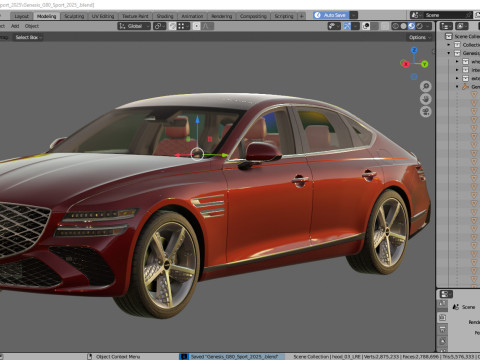 Genesis G80 Sport 2025 3D Модель