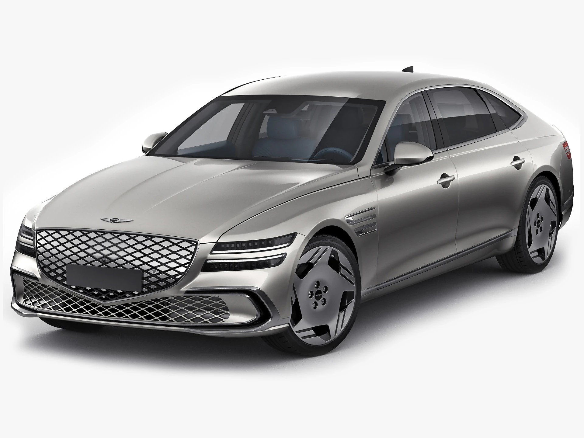 Genesis Electrified G80 Long 2025 3D Model .c4d .max .obj .3ds .fbx .stl .blend 