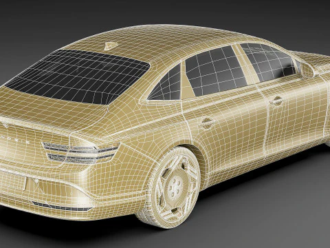 Genesis Electrified G80 Long 2025 3D Model