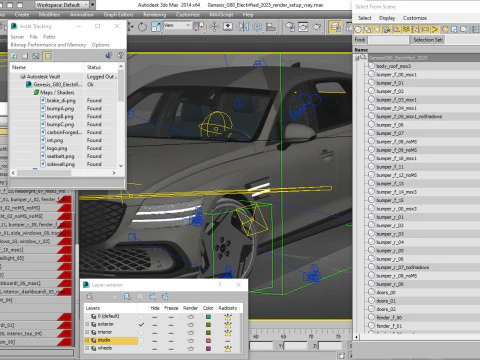 Genesis Electrified G80 Long 2025 3D Model