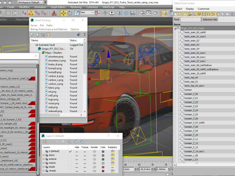 Singer 911 DLS Turbo Track Modèle 3D