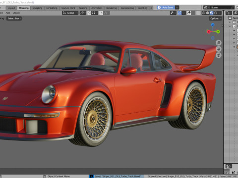 Singer 911 DLS Turbo Track Modèle 3D