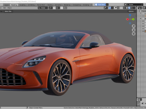 Aston Martin Vantage Roadster 2025 Modelo 3D