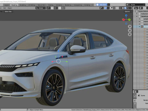 Skoda Enyaq Coup&eacute; 2025 Modelo 3D