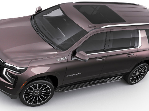 Suburban High Country SUV 2025 3D 모델