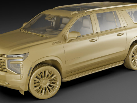 Suburban High Country SUV 2025 3D 모델