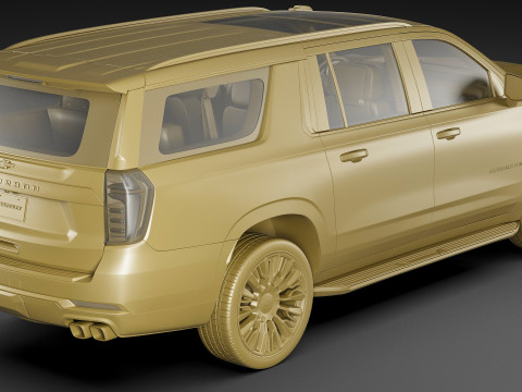 Suburban High Country SUV 2025 3D 모델