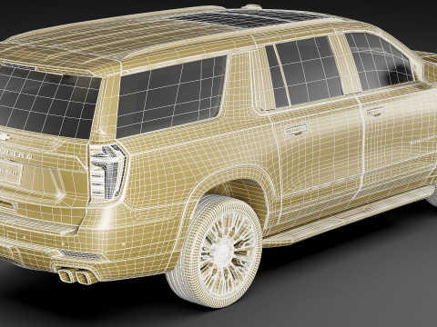 Suburban High Country SUV 2025 3D 모델