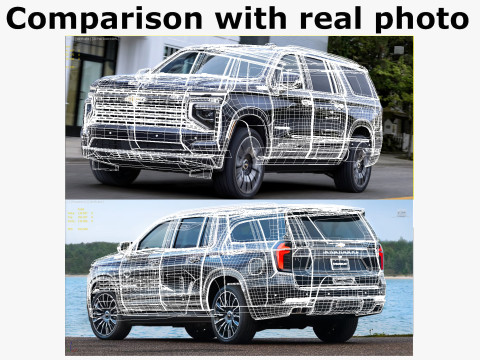 Suburban High Country SUV 2025 3D 모델