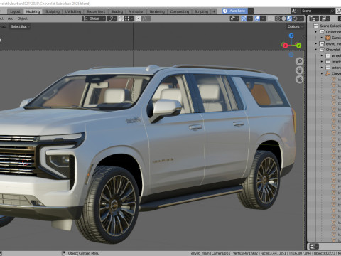 Suburban High Country SUV 2025 3D 모델