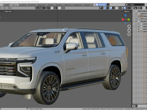 Suburban High Country SUV 2025 3D Model