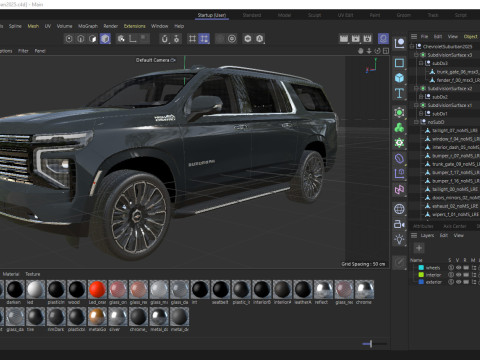Suburban High Country SUV 2025 3D 모델