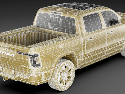RAM 1500 REV 2025 Tungsten 3D Model