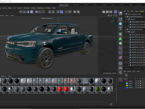 RAM 1500 REV 2025 Tungsten 3D Model