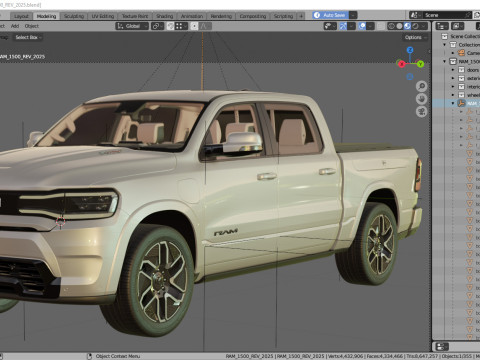 RAM 1500 REV 2025 Tungsten 3D Model