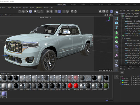 RAM 1500 2025 Tungsten 3D Model