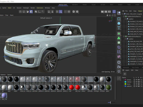 RAM 1500 2025 Tungsten 3D Model