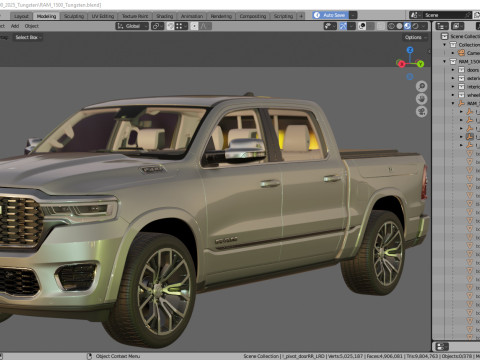 RAM 1500 2025 Tungsten 3D Model
