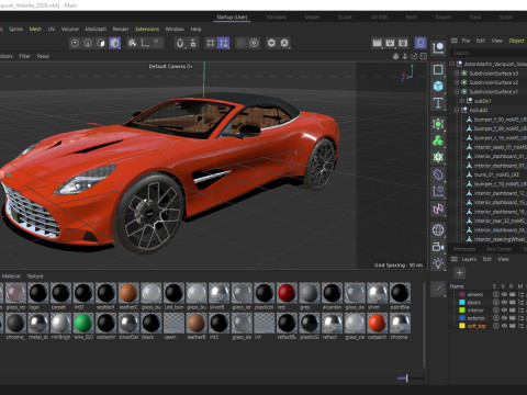 Aston Martin Vanquish Volante 2026 3D Модель
