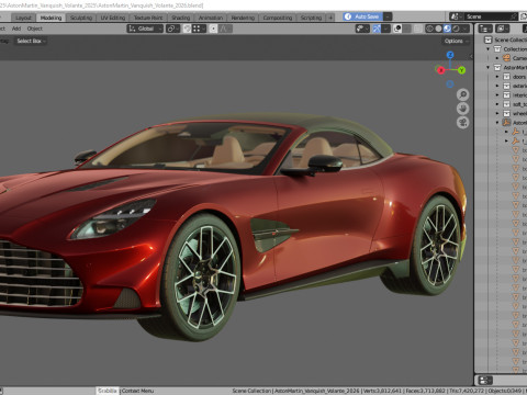 Aston Martin Vanquish Volante 2026 3D Модель