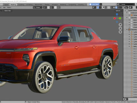 Electric Pick-up Silverado EV 2025 RST 3D Model