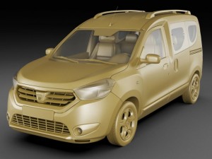 dacia dokker and dokker van 3D मॉडल