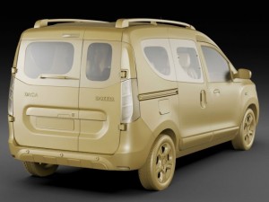 dacia dokker and dokker van 3D मॉडल