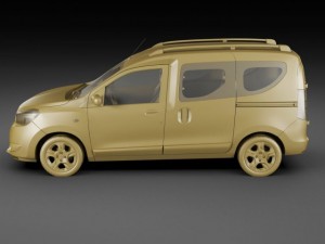 dacia dokker and dokker van 3D मॉडल