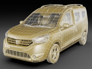 dacia dokker and dokker van 3D मॉडल