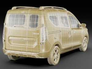 dacia dokker and dokker van 3D मॉडल