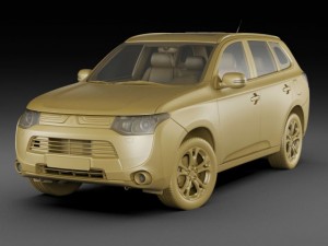 mitsubishi outlander 2013 3D-Modell