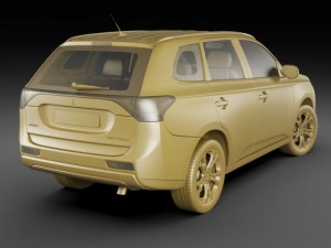 mitsubishi outlander 2013 3D-Modell