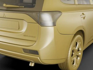 mitsubishi outlander 2013 3D Model