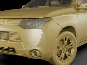 mitsubishi outlander 2013 3D Model