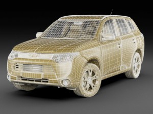 mitsubishi outlander 2013 3D-Modell