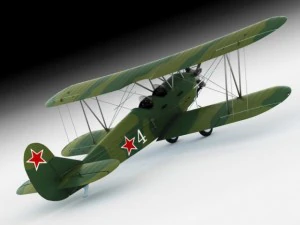 polikarpov po2 soviet biplane 3D Model