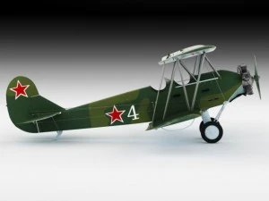 polikarpov po2 soviet biplane 3D Model