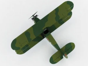polikarpov po2 soviet biplane 3D Model