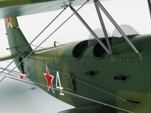 polikarpov po2 soviet biplane 3D Модель