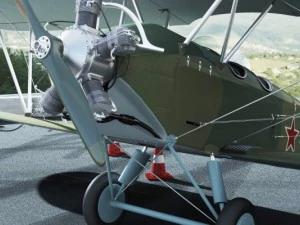 polikarpov po2 soviet biplane 3D Model