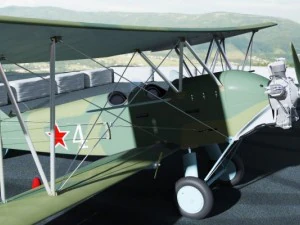 polikarpov po2 soviet biplane 3D Model