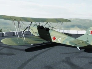 polikarpov po2 soviet biplane 3D Model