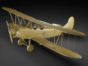 polikarpov po2 soviet biplane 3D Model