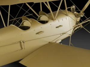 polikarpov po2 soviet biplane 3D Model