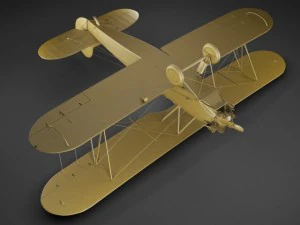 polikarpov po2 soviet biplane 3D Model