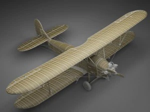 polikarpov po2 soviet biplane 3D Model