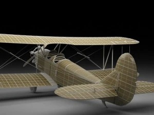 polikarpov po2 soviet biplane 3D Model