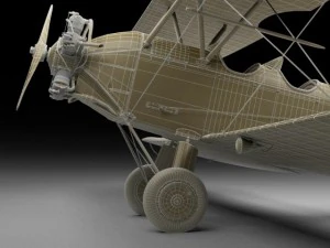 polikarpov po2 soviet biplane 3D Model